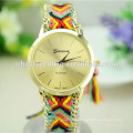 2014 Newest arrival ethnic flavor DIY fabric strap watch